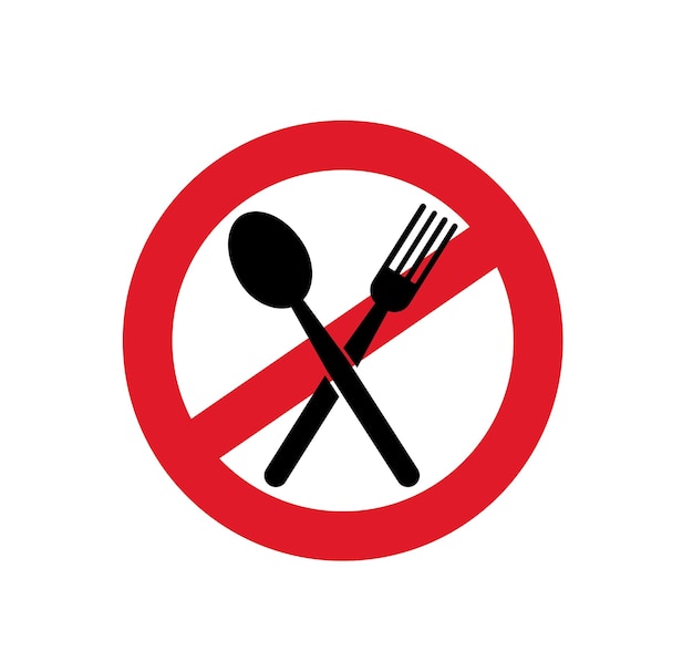 food ban sign. vector illustration