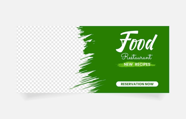 Vector food baner template banner restaurant and cafe design