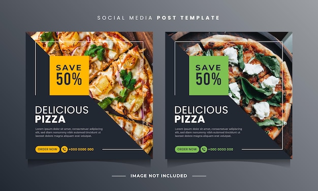 Food banner social media post templates