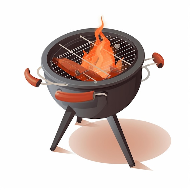 food barbecue bbq barbeque picnic grill vector cooking party steak outdoor meat illustra