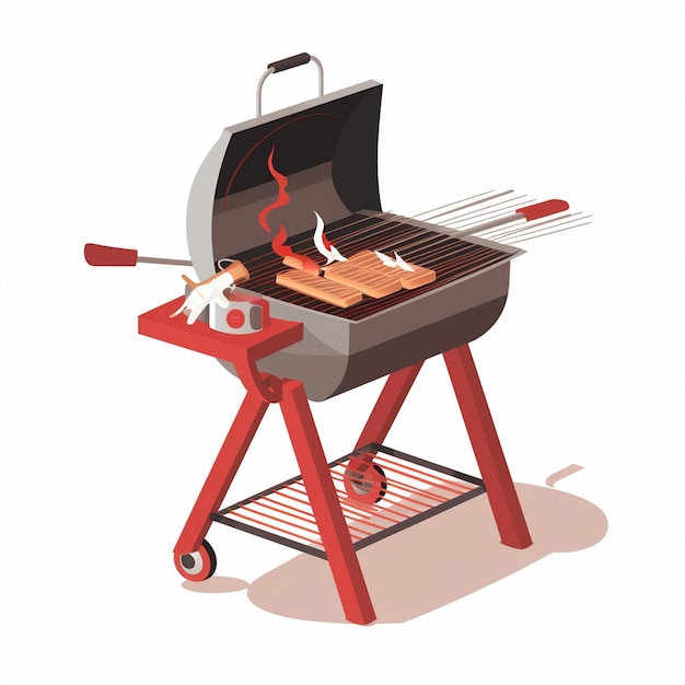 food barbecue bbq barbeque picnic grill vector cooking party steak outdoor meat illustra