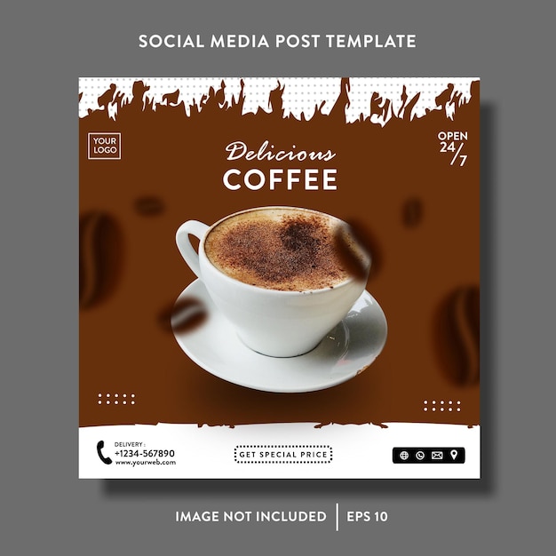 food and beverages restaurant and cafe promotion sale social media post or flyer template