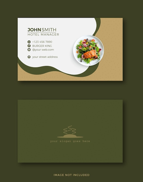 Vector food business card template