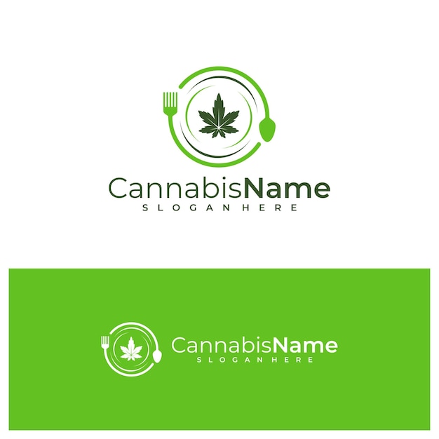 Food Cannabis logo vector template Creative Cannabis logo design concepts