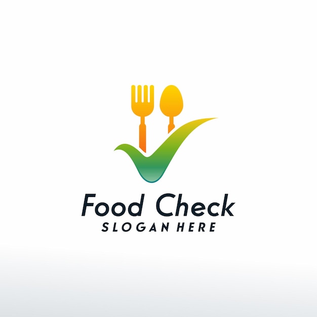 Food Check logo designs concept vector, Restaurant check logo template, Logo symbol icon