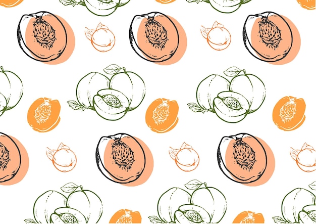 food collection peach colors pattern