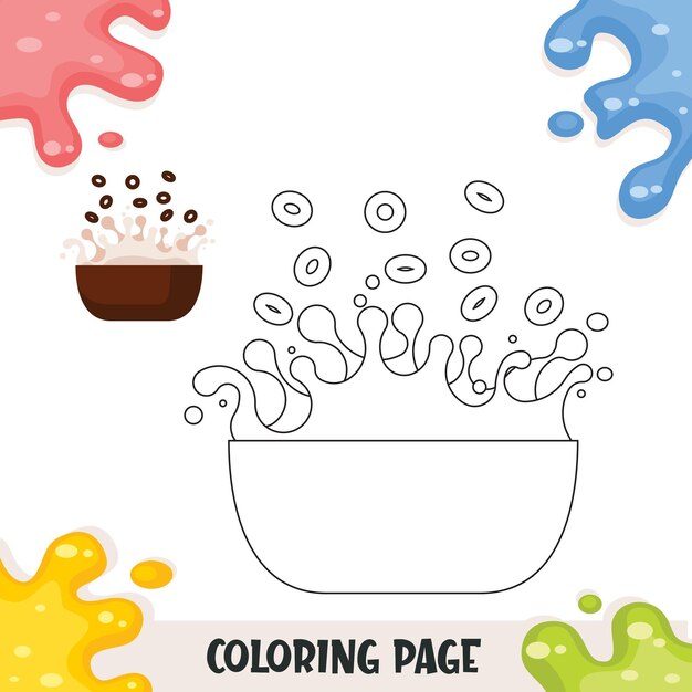 Food coloring book for kids vector