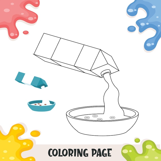 Food coloring book for kids vector