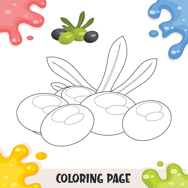 Food coloring book for kids vector