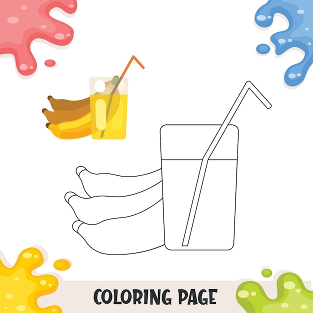 Food coloring book for kids vector