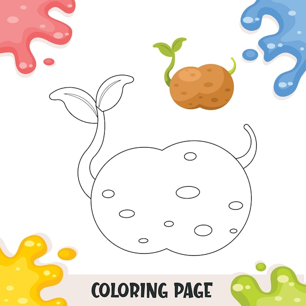 Food coloring book for kids vector