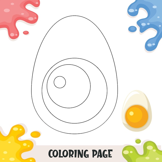 Food coloring book for kids vector