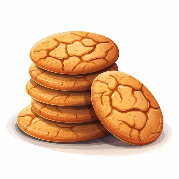 food cookie sweet illustration snack vector isolated chocolate dessert bakery biscuit sug