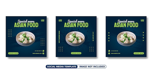 Food and culinary social media Instagram feed post banner template