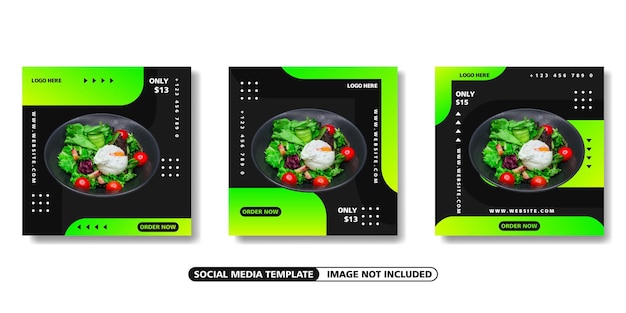 Food and culinary social media Instagram feed post banner template