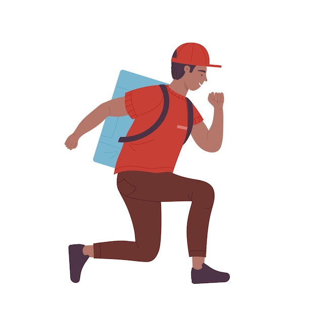 Food delivery courier man