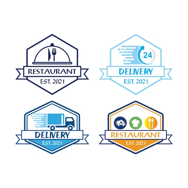 Food delivery logo restaurant logo vector