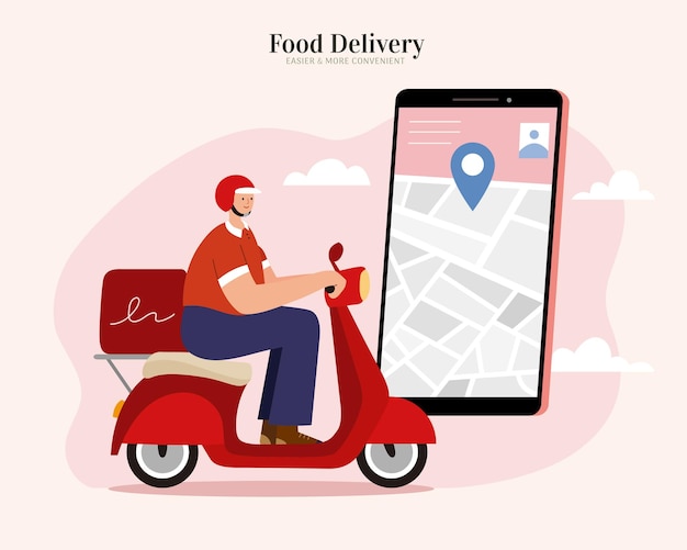 Food delivery service via APP