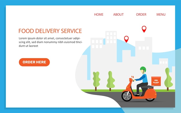 Food Delivery service with scooter