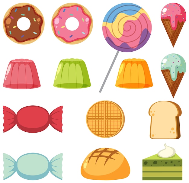 Food and dessert seamless pattern