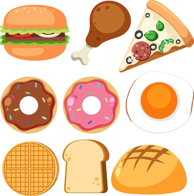 Food and dessert seamless pattern