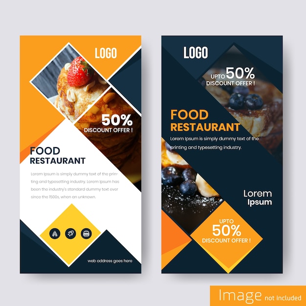 Food Discount Banner Design for Restaurant