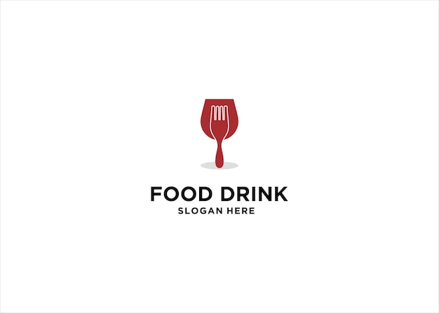 Vector food and drink logo template design