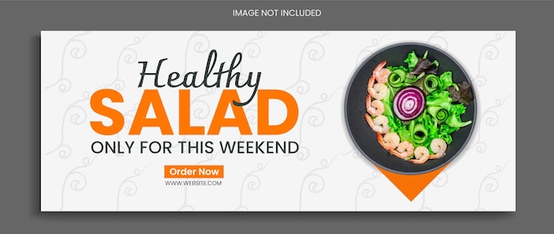 Vector food facebook cover design restaurant menu social media template