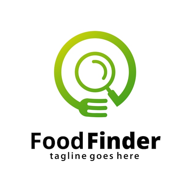 Food finder logo design template