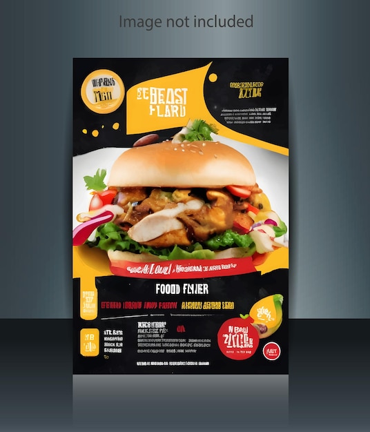 Vector food flyer design