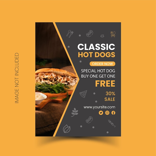 Vector food flyer design