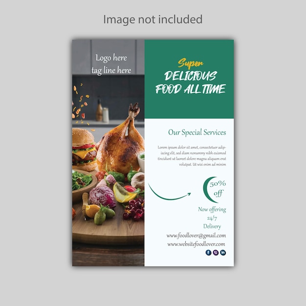 Vector food flyer design