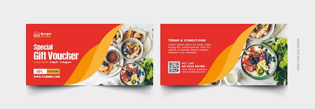 Food gift voucher template