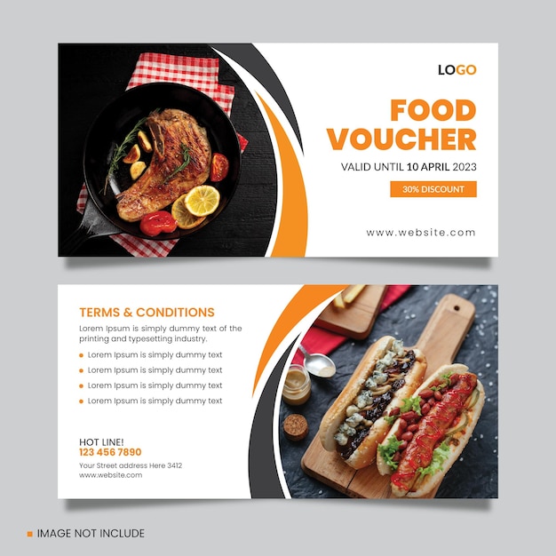 Food gift voucher Template