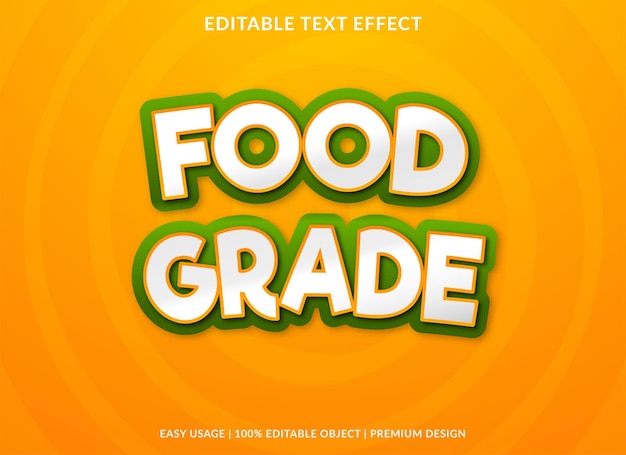 food grade editable text effect premium style