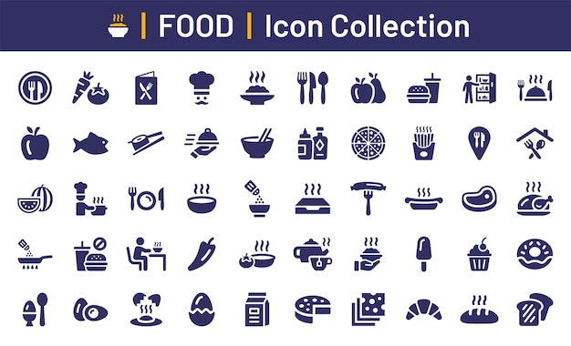 Food icon collection.