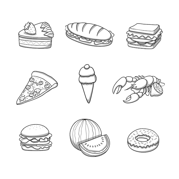 Food icons collection