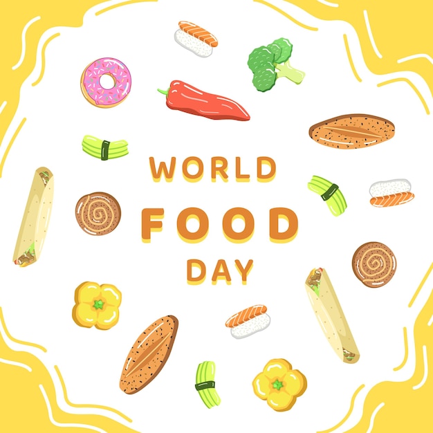 Food illustration, for world food day