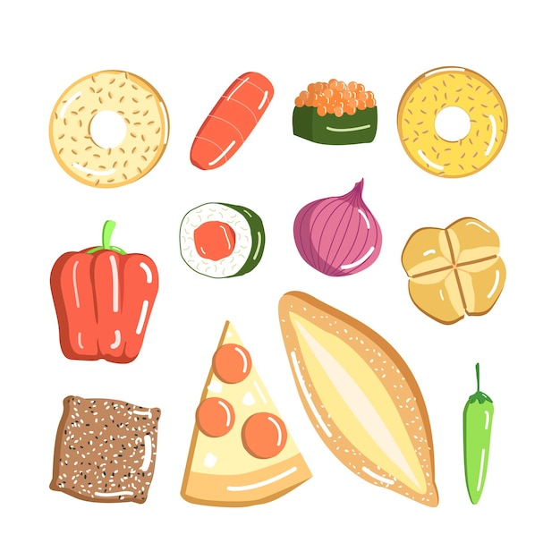 Food illustration, for world food day