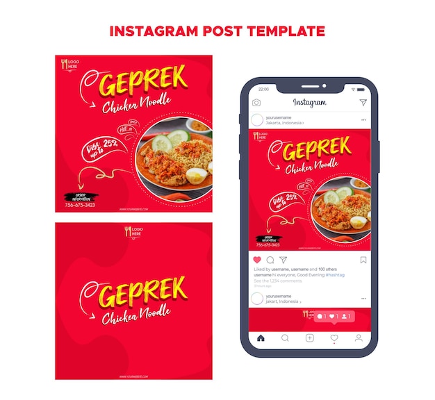 Food Instagram Post Template