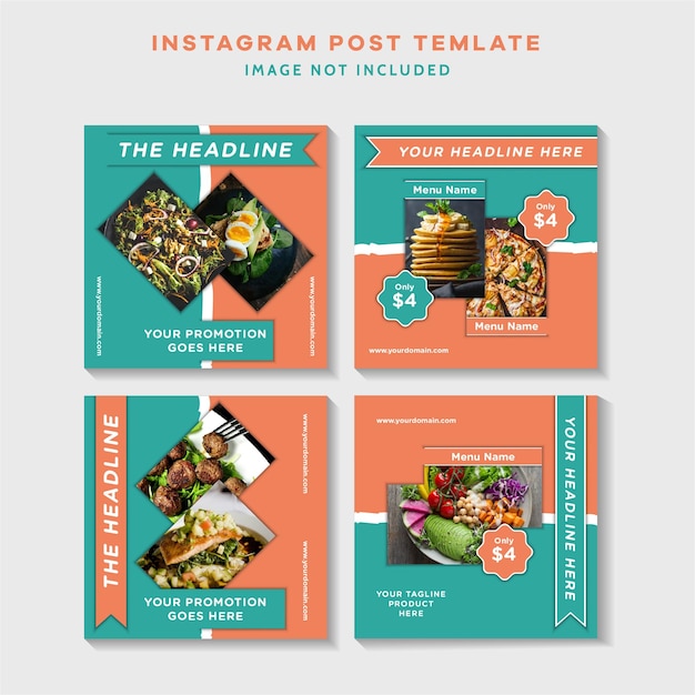 Food instagram post template