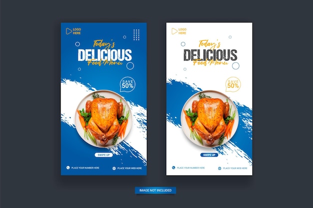 Food instagram story post desig template design Social Media Post Restaurant story design