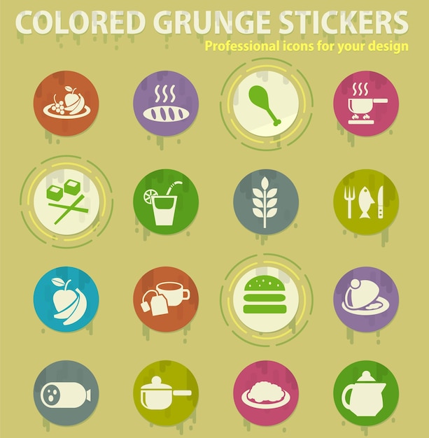 Food and kitchen icon set