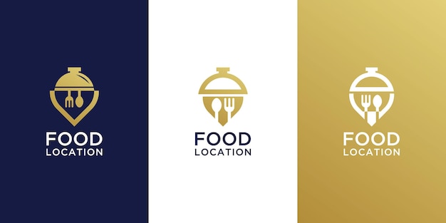 Food location logo design collection