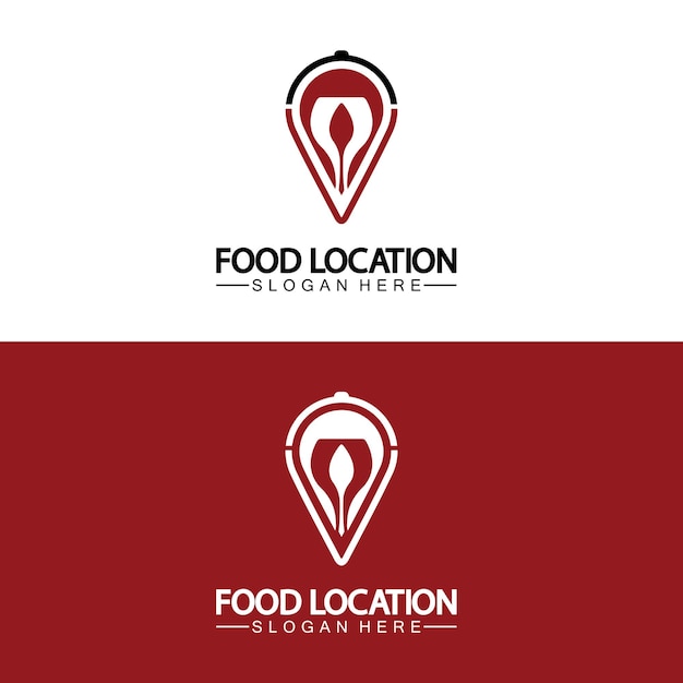 Food Location Logo Design Template