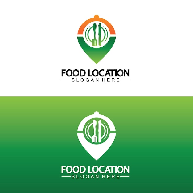 Food Location Logo Design Template