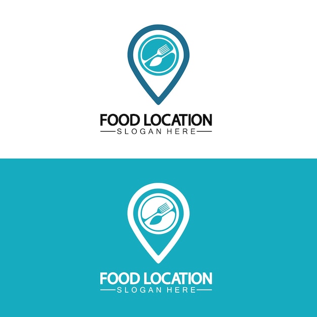 Food Location Logo Design Template