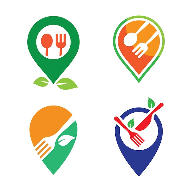 Food location logo images illustration