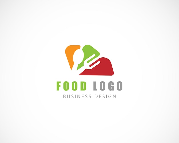 Food logo creative design concept web delivery online shop