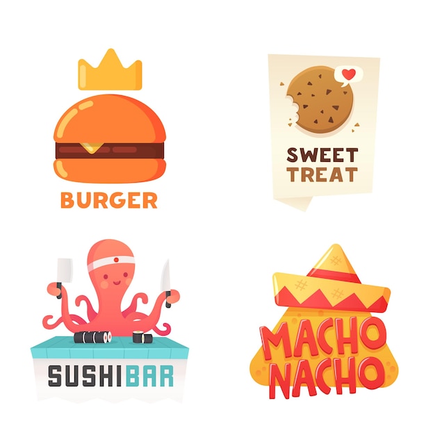 Food logo set